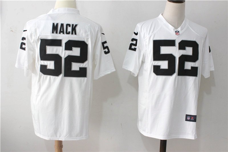 Men's Raiders #52 Khalil Mack Stitched Player Game Jersey White
