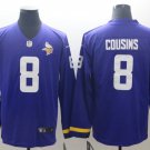 Kirk Cousins #8 Men's Vikings Long Sleeve Purple Limited Player Jersey