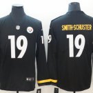 Smith Schuster #19 Men's Steelers Long Sleeve Limited Player Jersey Black