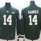 Sam Darnold #14 Men's NY Jets Green Long Sleeve Limited Player Jersey