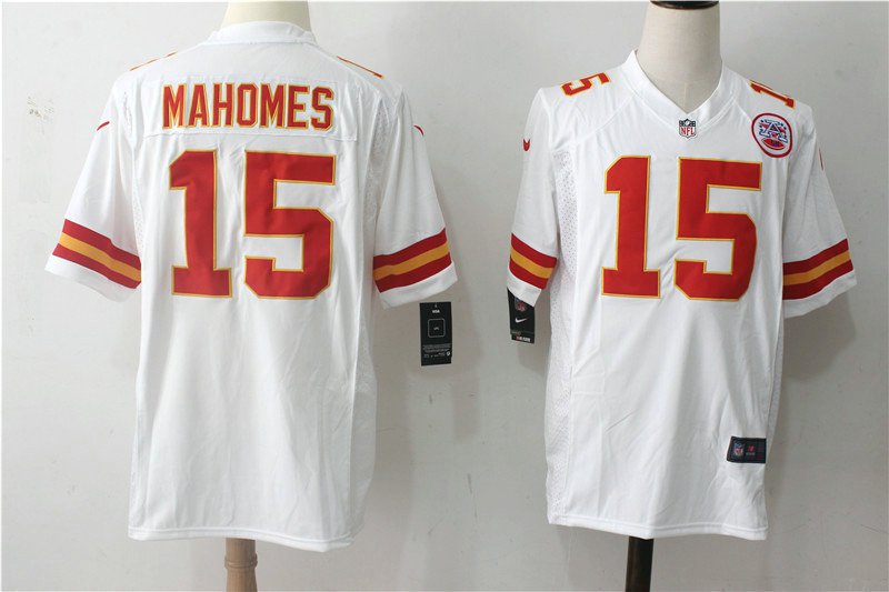 Men's Chiefs Patrick Mahomes 15th Limited Game Jersey White