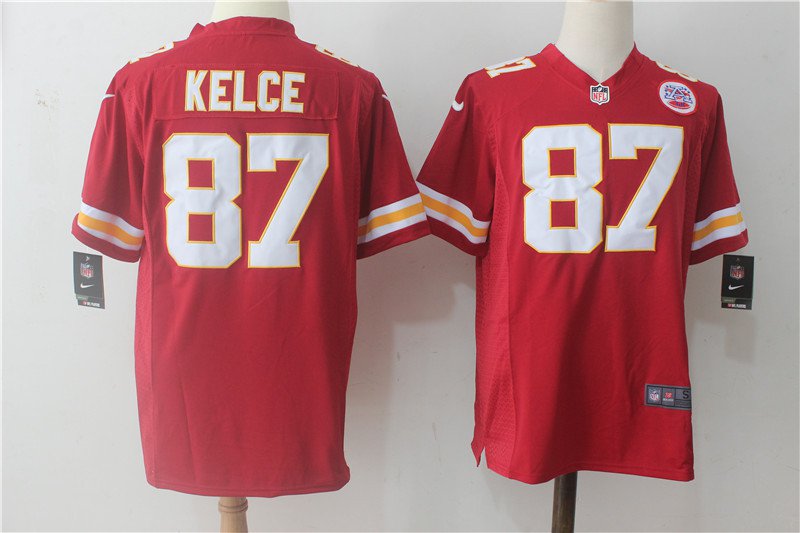 Men's Chiefs #87 Travis Kelce Red Limited Game Jersey