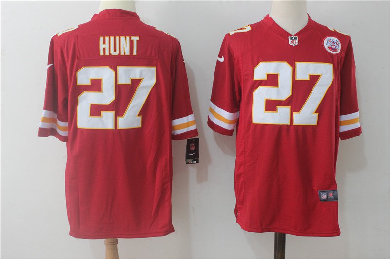 Kareem Hunt 27th Men's  Chiefs Limited Game Jersey Red