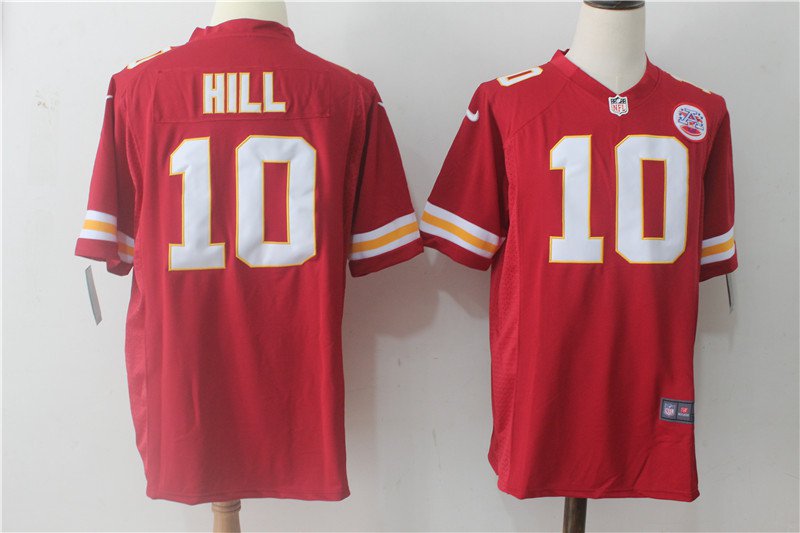 Men's  Chiefs Tyreek Hill 10# Red Football Game Jersey