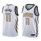 Men's Hawks Trae Young #11 White Swingman Jersey City Edition