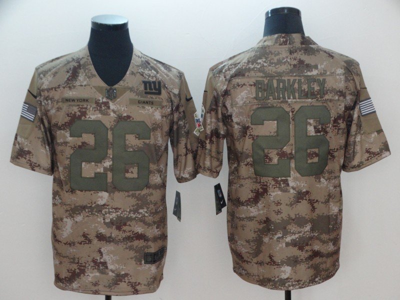 Men's Giants Saquon Barkley #26 Salute to Service Limited Player Jersey Camo