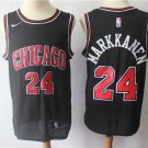 Lauri Markkanen #24 Men's Bulls Replica Swingman Jersey Statement Edition Black