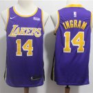 INGRAM 14th Men's Lakers Purple Swingman Jersey Stitched