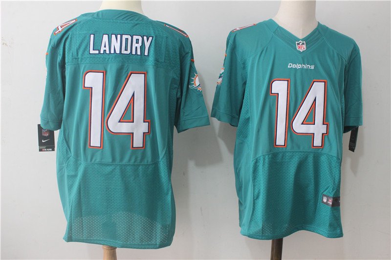 Jarvis Landry #14 Men's Dolphins Green Elite Football Jersey Stitched