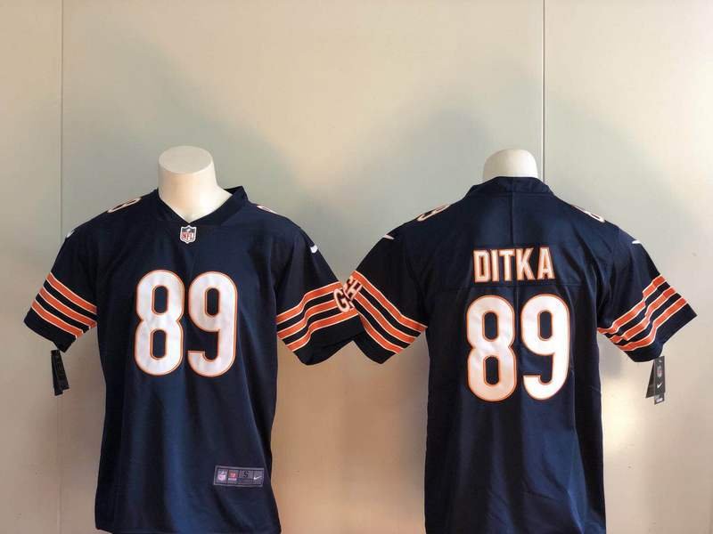 Mike Ditka #89 Men's Chicago Bears Limited Player Game Jersey Navy Blue