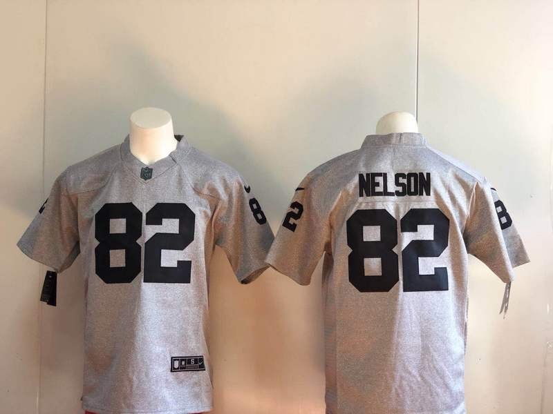 Men's Raiders Jordy Nelson 82th Limited Player Football Jersey Gray