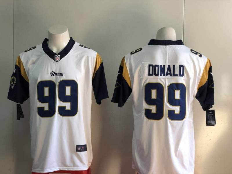 Aaron Donald #99 Rams Men's Limited Player Jersey White