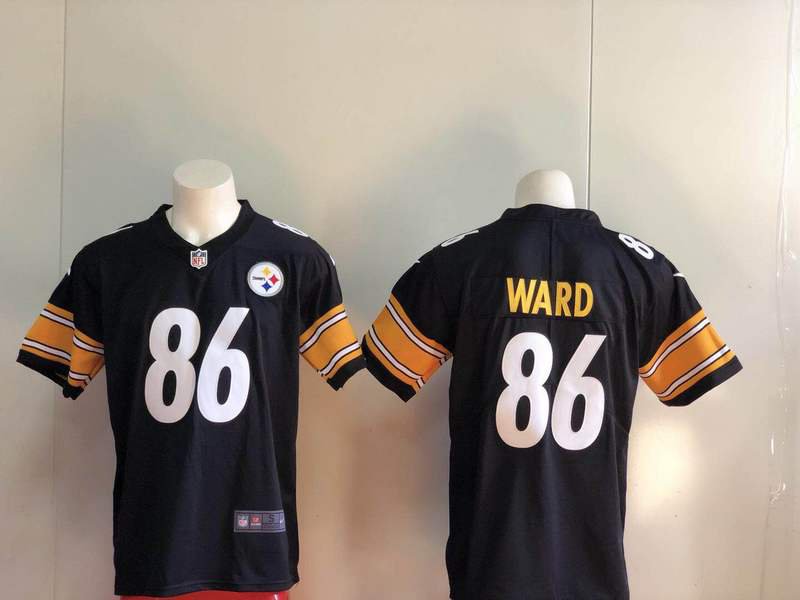 Hines Ward #86 Men's Steelers Limited Player Jersey Black
