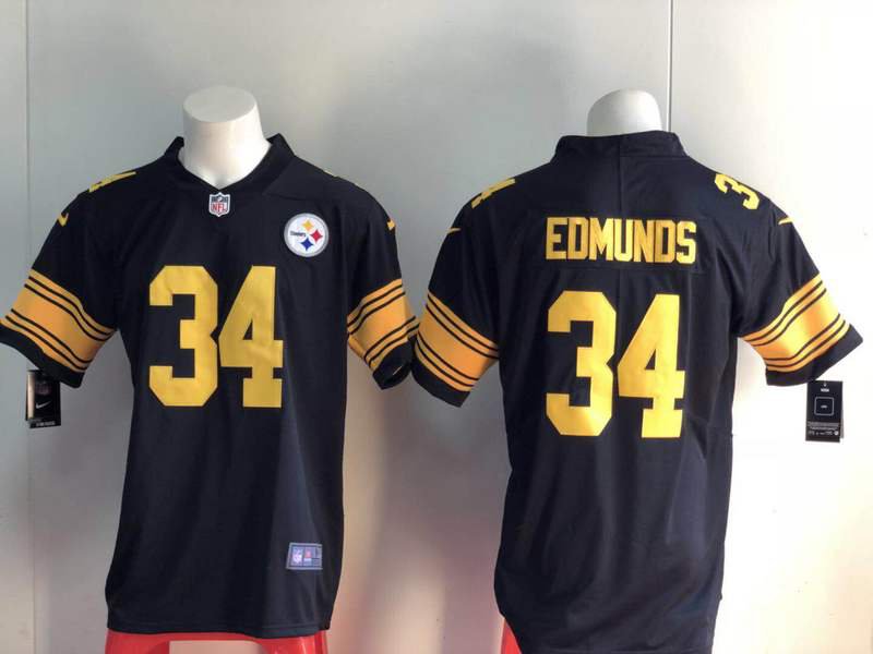 Edmunds 34th Men's Steelers Color Rush Limited Player Jersey Black