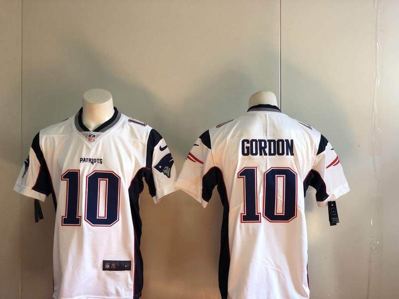 Men's Patriots #10 Josh Gordon Limited Player Jersey White