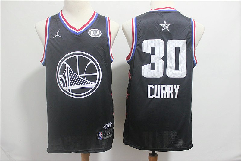 Men's Golden State Warriors All Star Stephen Curry #30 Basketball Jersey