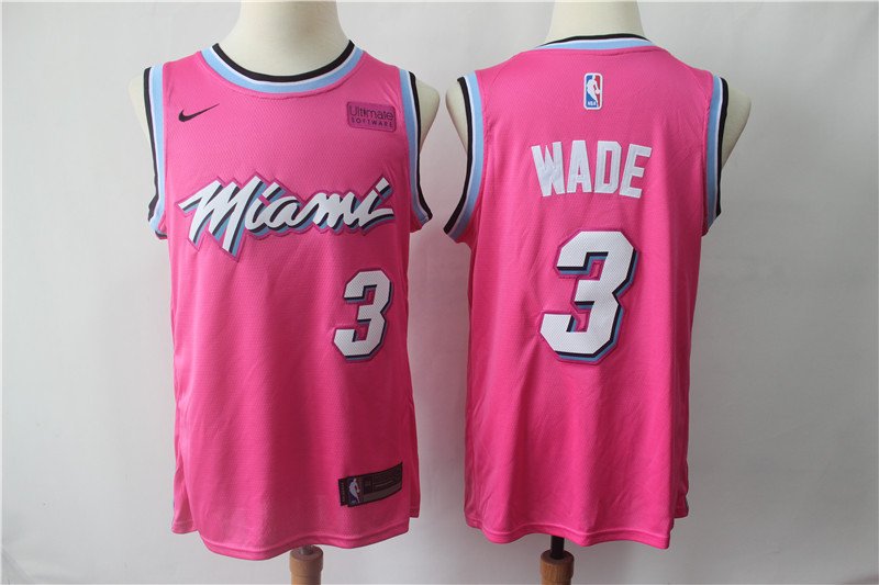 Dwyane Wade #3 Men's Heat Earned Edition Swingman Jersey