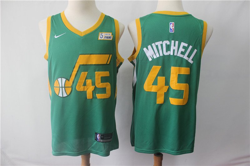 Utah Jazz 45th Donovan Mitchell Men's Basketball Replica Player Jersey