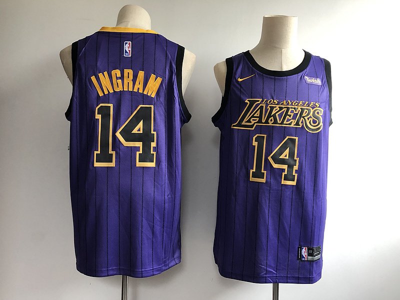 Los Angeles Lakers #14 Brandon Ingram Men's City Swingman Jersey
