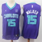 Men's Hornets 15 WALKER Swingman Jersey Purple