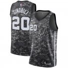 Men's Spurs Manu Ginobili #20 Black Swingman Jersey City