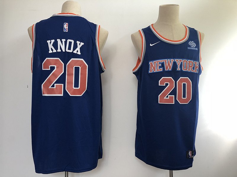 Men's Knicks Kevin Knox #20 Blue Swingman Jersey