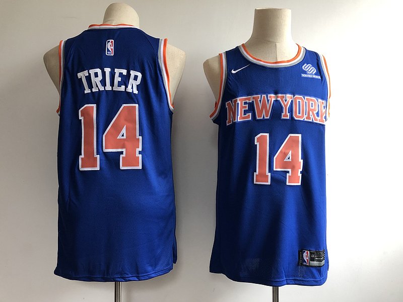 Men's New York #14 Knicks Allonzo Icon Swingman Jersey