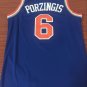 Men's Knicks #6 Kristaps Porzingis Icon Swingman Jersey Blue