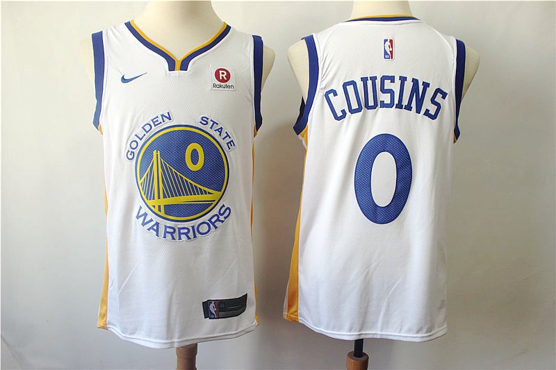 DeMarcus Cousins #0 Men's Warriors Stitched Swingman Jersey Statement White