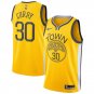 #30 Stephen Curry Men's Warriors Earned Swingman Jersey Yellow
