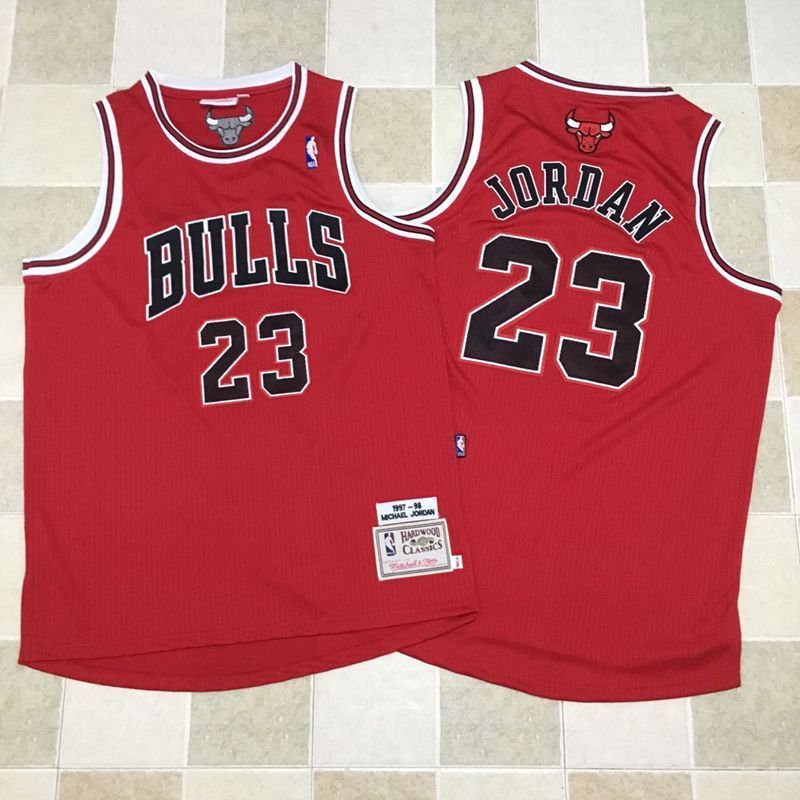 MJ23 Men's Chicago Bulls Red Embroidered Basketball Jersey Replica