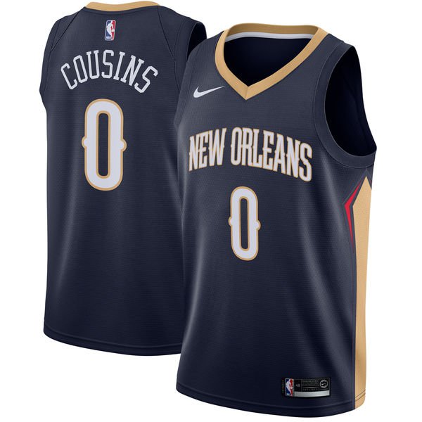 Men's Pelicans DeMarcus Cousins #0 Black Swingman Jersey Icon