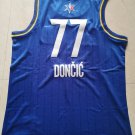 Men's Mavericks #77 Luka Doncic All Star Game Stitched Basketball Jersey Blue