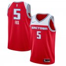 De'Aaron Fox #5 Men's Sacramento Kings City Edition Swingman Jersey Red