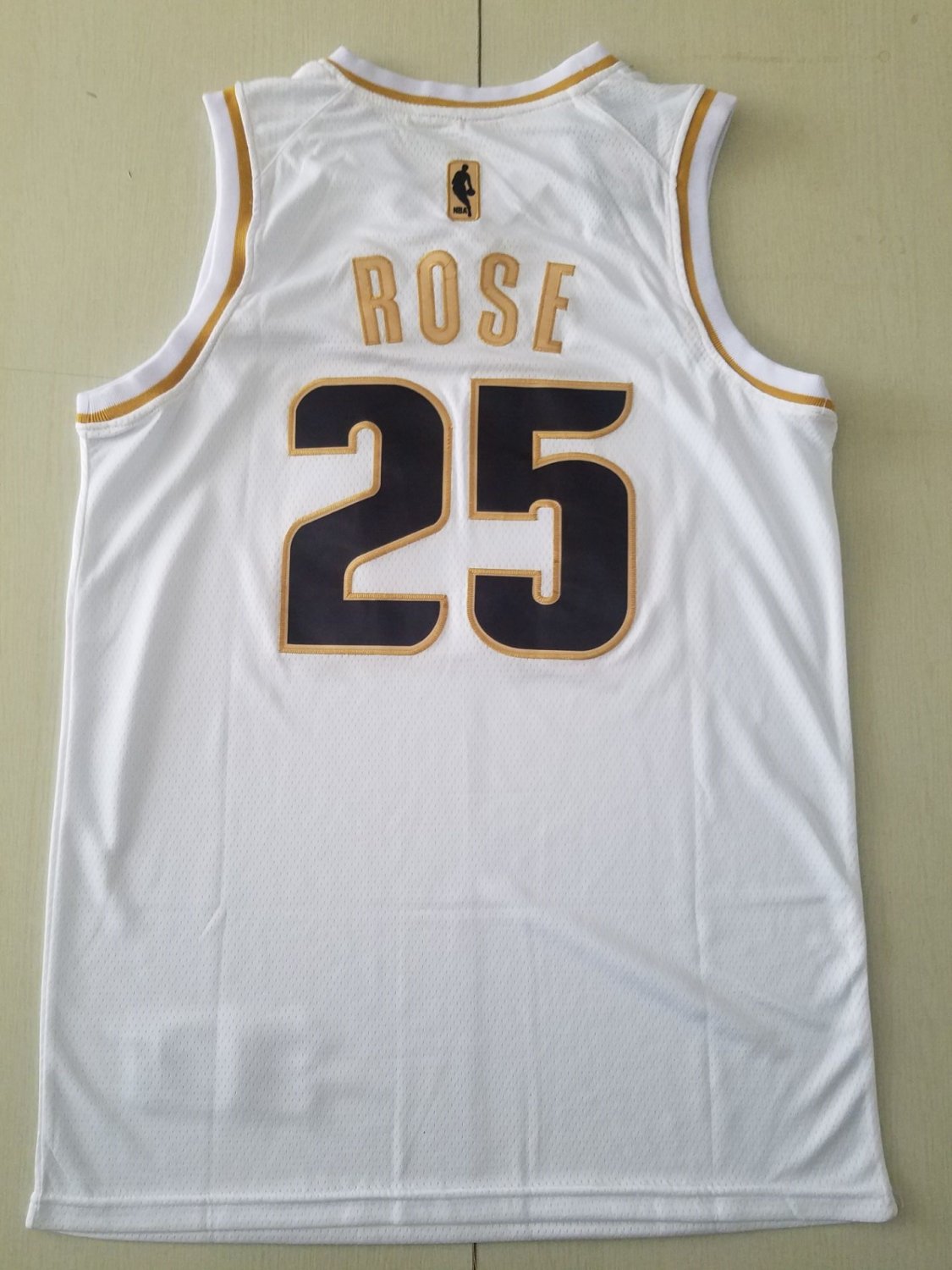 Men's Detroit Pistons Derrick Rose #25 Platinum Fan Edition Jersey