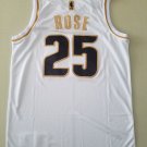 Men's Detroit Pistons Derrick Rose #25 Platinum Fan Edition Jersey