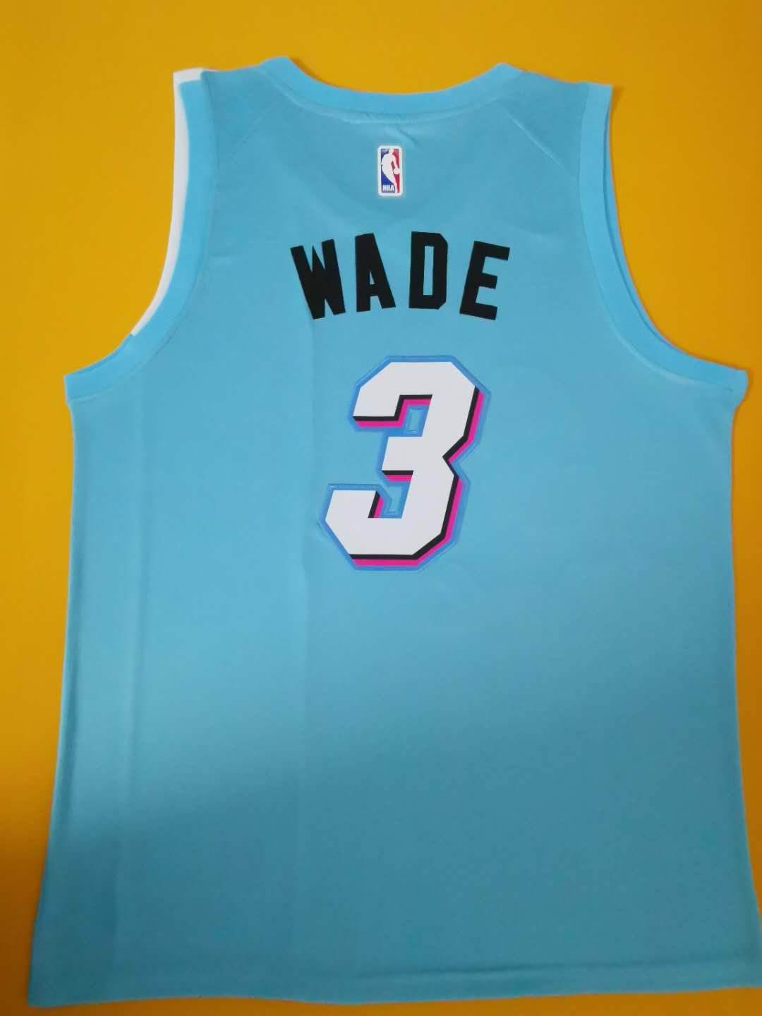 Men's Heat Dwyane Wade #3 Swingman Basketball Jersey Blue