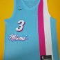 Men's Heat Dwyane Wade #3 Swingman Basketball Jersey Blue