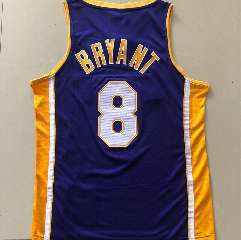 Retro Los Angeles Lakers KB 8 Basketball Jersey Blue