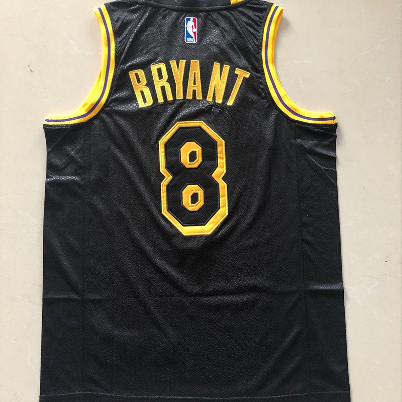 KB 8 Black Los Angeles Lakers Platinum Jersey