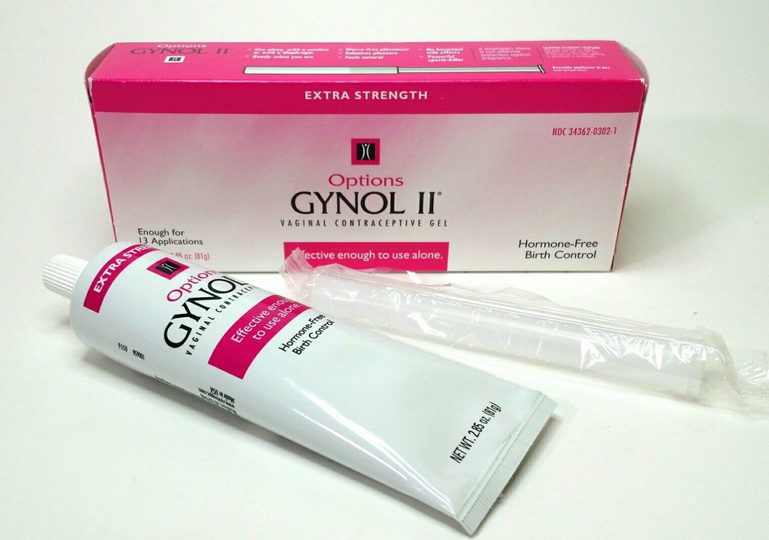 Gynol II Vaginal Contraceptive Gel 13 Applications 2.85 ounces