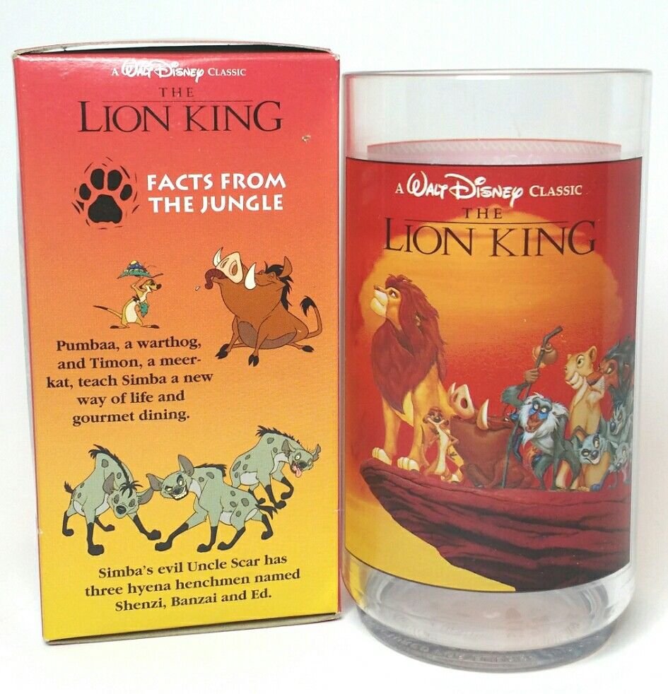 Disney Cups Burger King Coke Collector Series 1994 Lot of 5