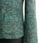 Ann Taylor Women's Blazer Wool Blend Dark Blue Green Career Wear Size 4 Petite