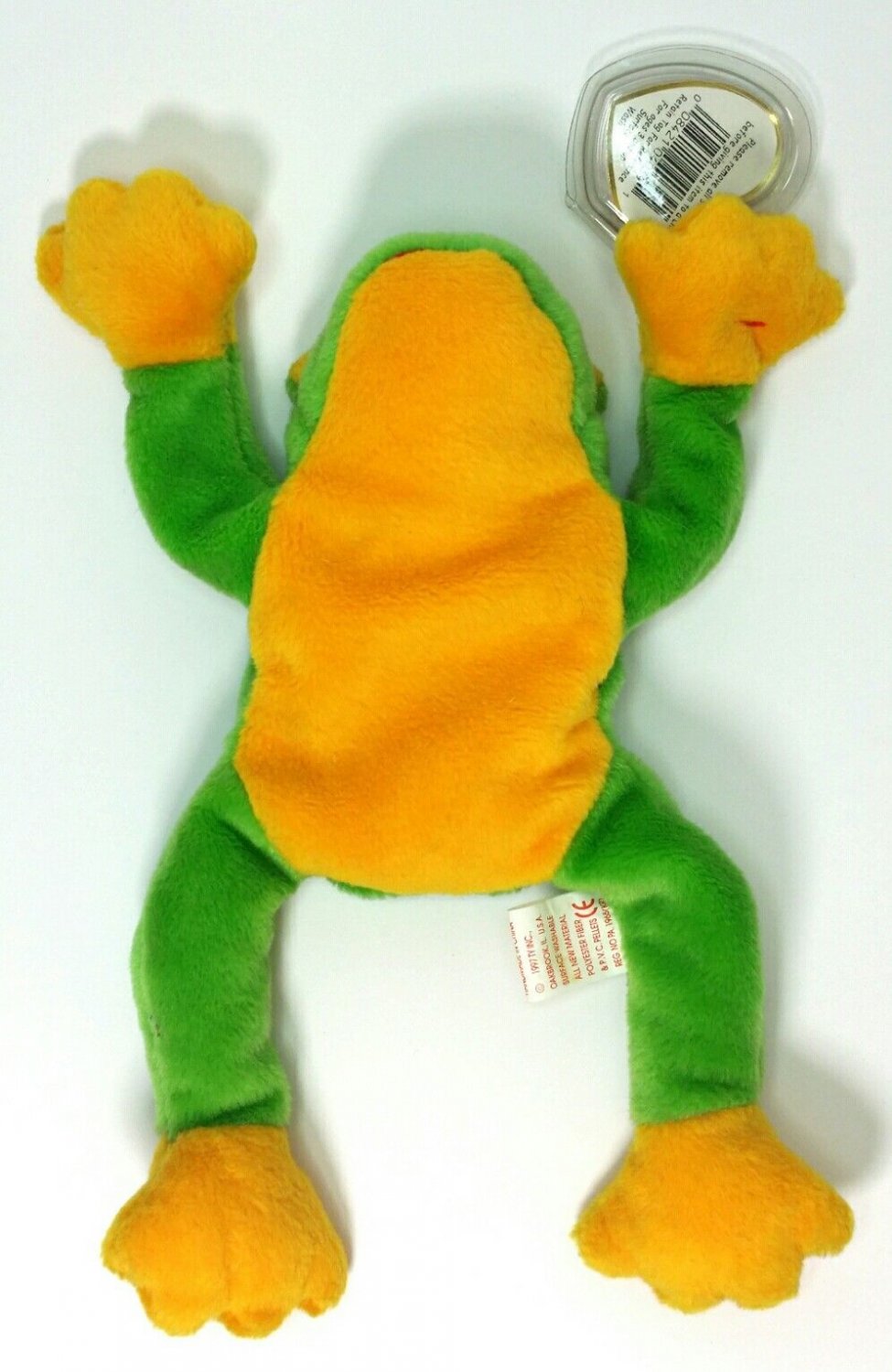 Ty Beanie Baby Frog Smoochy 1997 Beanbag Plush