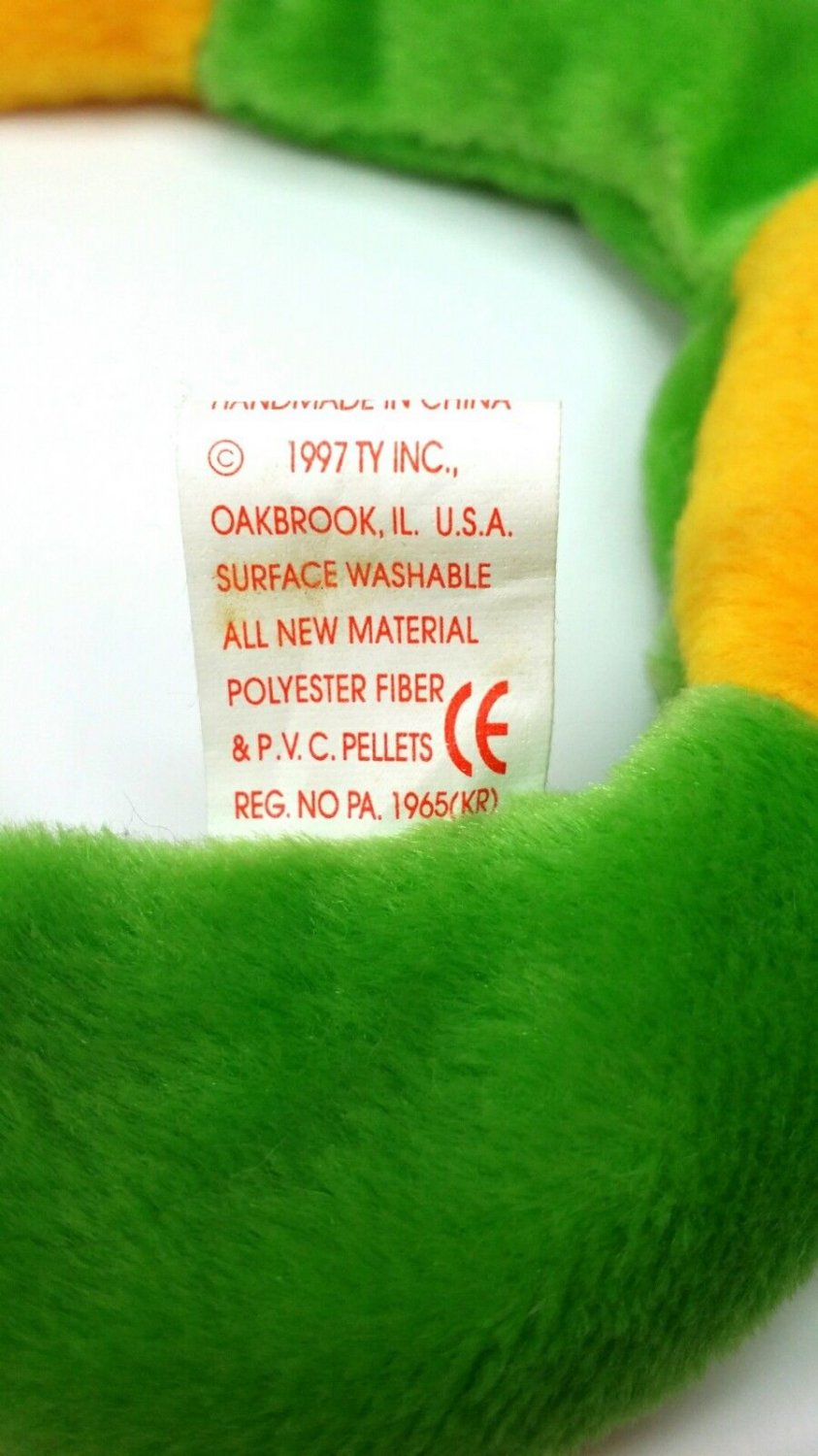 Ty Beanie Baby Frog Smoochy 1997 Beanbag Plush