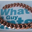 Men's 9 1/2  inch Solid Copper Link Bracelet CB661G - 3/8 of an inch wide.