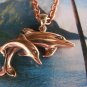 Solid Copper Dolphin Pendant #CMG383