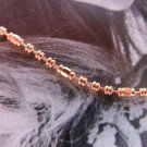 Pack of 10 - 23 1/2" Copper plated chains, 3/64" wide, ultra thin design, dainty