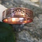 Solid Copper Band Ring CR062. 1/4 of an inch wide. - Available in sizes 5,7 & 12