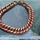 Solid Copper 7/16 of an inch wide Men's 8 Inch Link Bracelet CB638G.